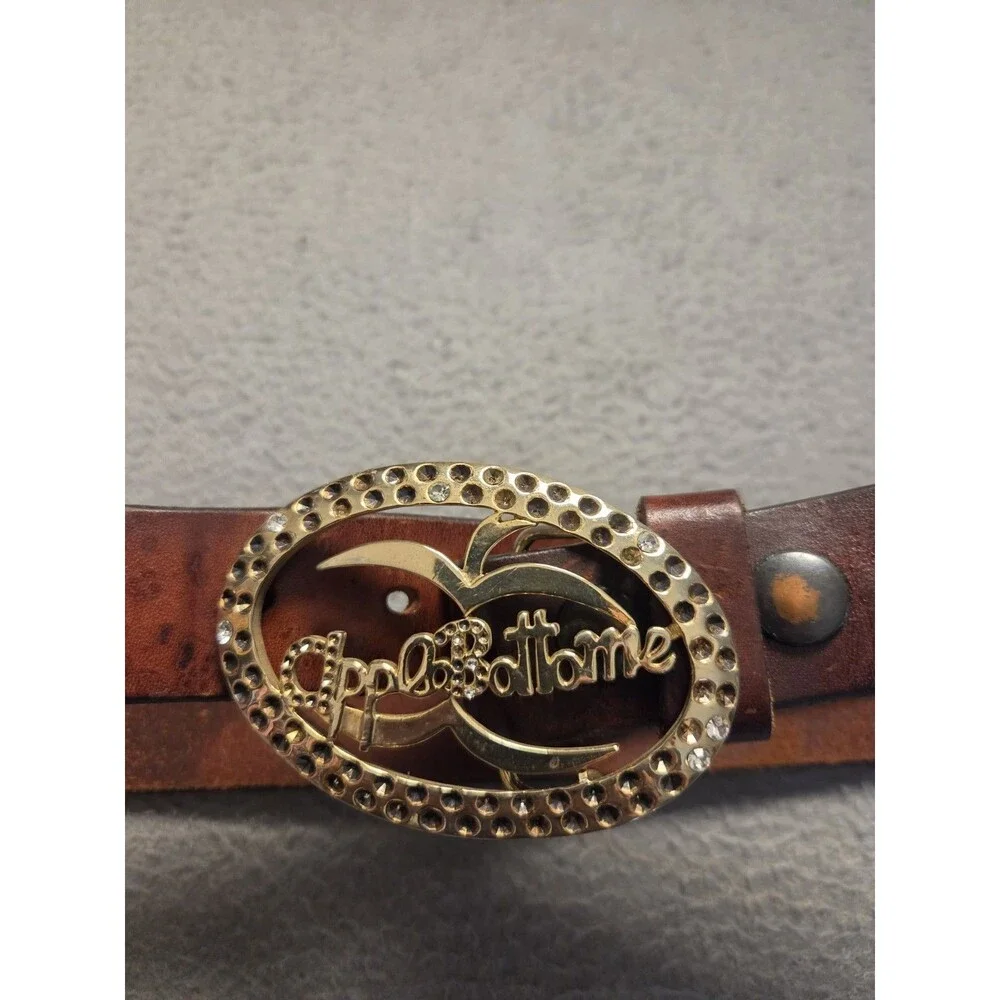 Vintage Apple Bottoms Rhinestone Belt Size XL Fits 35-40